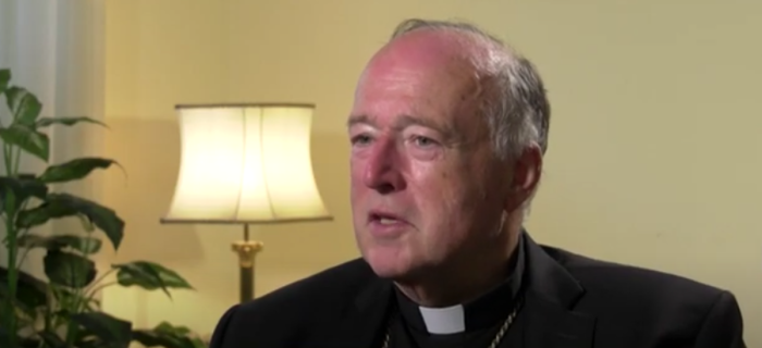 Cardinal Robert McElroy of the Roman Catholic Diocese of San Diego sits for an interview with Currents News in August 2022.