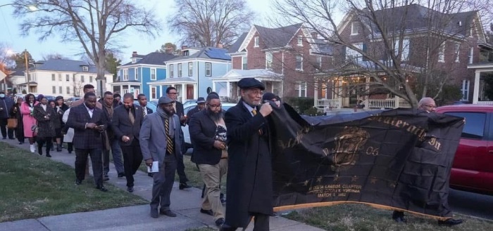 Fifth Street Baptist Church of Richmond, Virginia, holds a march in January 2024 in honor of Martin Luther King Jr. Day.