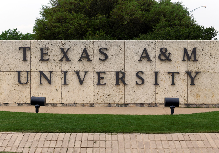 An entrance to Texas A&M University. Texas A&M University is a public research university located in College Station, Texas.