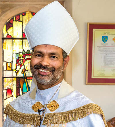 Bishop of Liverpool John Perumbalath at his installation in Chelmsford Cathedral on July 22, 2018. 