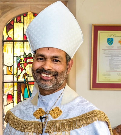 Bishop of Liverpool John Perumbalath at his installation in Chelmsford Cathedral on July 22, 2018.