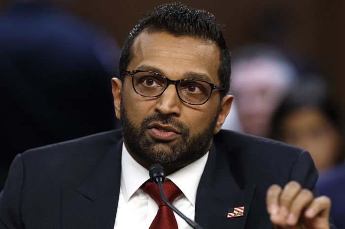 Kash Patel, U.S. President Donald Trump’s nominee to be Director of the Federal Bureau of Investigation (FBI), testifies during his confirmation hearing before the Senate Judiciary Committee in the Dirksen Senate Office Building on Jan. 30, 2025, in Washington, D.C.