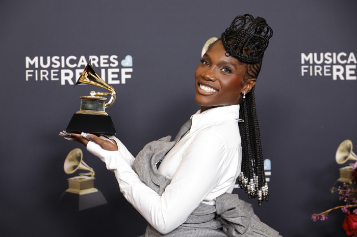 Doechii, winner of the Best Rap Album award for 'Alligator Bites Never Heal,' poses in the press room during the 67th Grammy Awards at Crypto.com Arena on Feb. 02, 2025, in Los Angeles, California. 