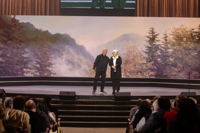 Brooklyn Tabernacle's Pastor Jim Cymbala and his wife Carol at the premiere of Brooklyn Tabernacle Choir's new album, 'I Will Not Be Moved” on Feb. 28, 2025.