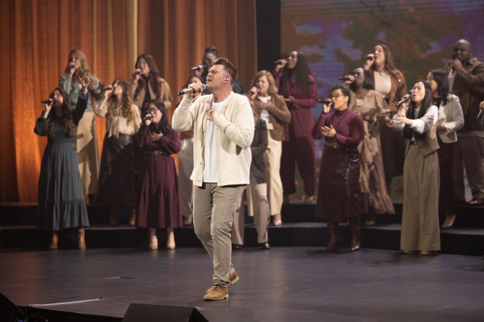 Brad Hudson and the Brooklyn Tabernacle Choir minister 'I Will Not Be Moved” from their new album of the same name on Feb. 28, 2025.