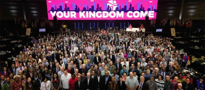 Group photo of the World Evangelical Alliance General Assembly 2019 in Jakarta, Indonesia. 