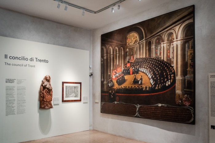 An exhibit on the Council of Trent at the Tridentine Diocesan Museum in Trento, Italy.