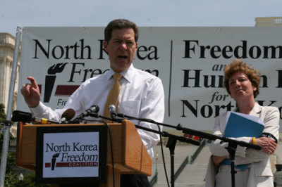 Sen. Sam Brownback (R-Kansas) speaks at the Capitol Hill Rally for North Korea Freedom and Human Rights in Washington, D.C. on Tuesday, April 28, 2009.