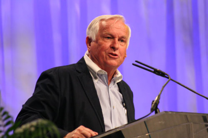 Author Josh McDowell addresses attendees of the International Christian Retail Show at the Colorado Convention Center on Sunday, July 12, 2009.