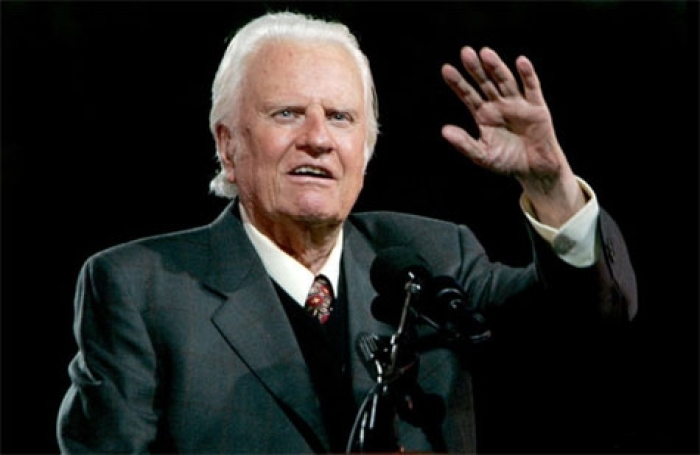 Billy Graham at his final Crusade in New York City, 2005