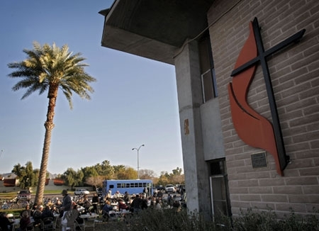 CrossRoads United Methodist Church in Phoenix, Arizona is seen here in a Feb. 13, 2010.