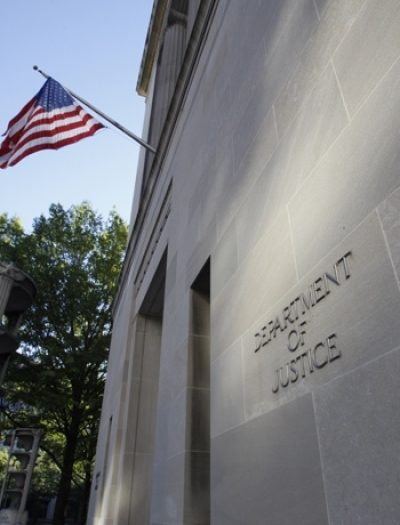 The headquarters building of the Department of Justice building along Pennsylvania Avenue in Washington, Sunday, Sept. 5, 2010.