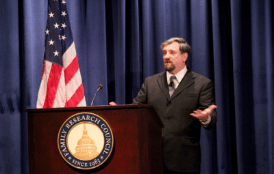 Dr. William Jeynes, professor of education at California State University in Long Beach and non-resident scholar at Baylor University, gives a presentation titled, 'God, China & Capitalism: Is Christianity in China the Key Ingredient for Economic Success?' at Family Reserach Council in Washington, D.C., on Tuesday, May 17, 2011.