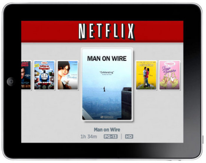 Screenshot of NetFlix app