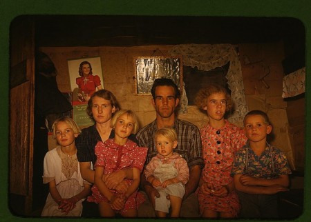 Jack Whinery, homesteader, and his family, Pie Town, New Mexico