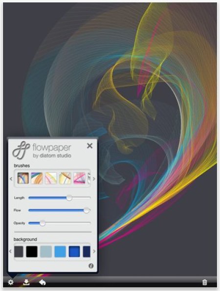 'Flowpaper is an amazing physics-based art app that is capable of creating gorgeous works of art' -app Safari