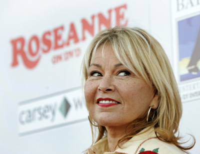 Actress Roseanne Barr arrives at the Roseanne TV series season one DVD release party at Lucky Strike Bowling Center in Hollywood July 18, 2005. The cast of the 1988 television series is reunited for the first time in nine years.