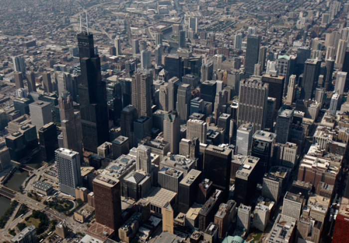 A view of the Chicago skyline August 13, 2009.