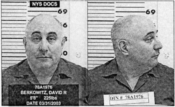 Serial killer David Berkowitz, aka 'Son of Sam,' in a New York State prison mug shot taken in 2003.