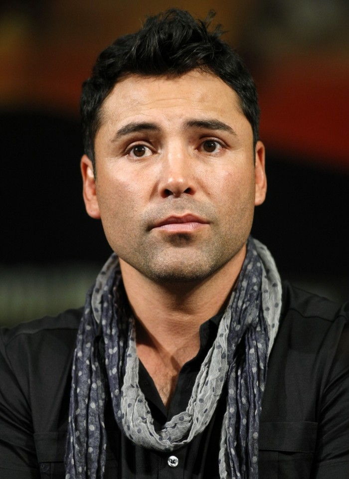 Boxing promoter Oscar De La Hoya attends a news conference at the MGM Grand Resort in Las Vegas, Nevada April 7, 2011.