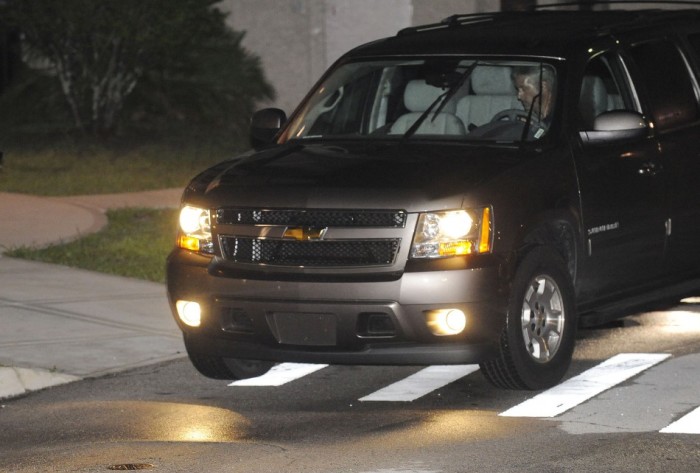 Casey Anthony and her lawyer Jose Baez are driven away from the Orange County Jail in Orlando, Florida July 17, 2011. Anthony was released from a Florida jail on Sunday to resume the life interrupted three years ago when she was charged with the murder of her 2-year-old daughter Caylee. Anthony was acquitted by a jury on July 5 of culpability in Caylee's death.