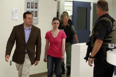 Casey Anthony and her lawyer Jose Baez are driven away from the Orange County Jail in Orlando, Florida July 17, 2011. Anthony was released from a Florida jail on Sunday to resume the life interrupted three years ago when she was charged with the murder of her 2-year-old daughter Caylee. Anthony was acquitted by a jury on July 5 of culpability in Caylee's death.