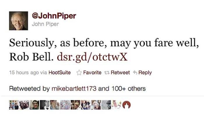 John Piper Tweets on Rob Bell