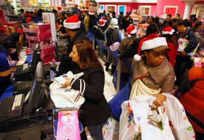 Customers shop in New York post-Thanksgiving.