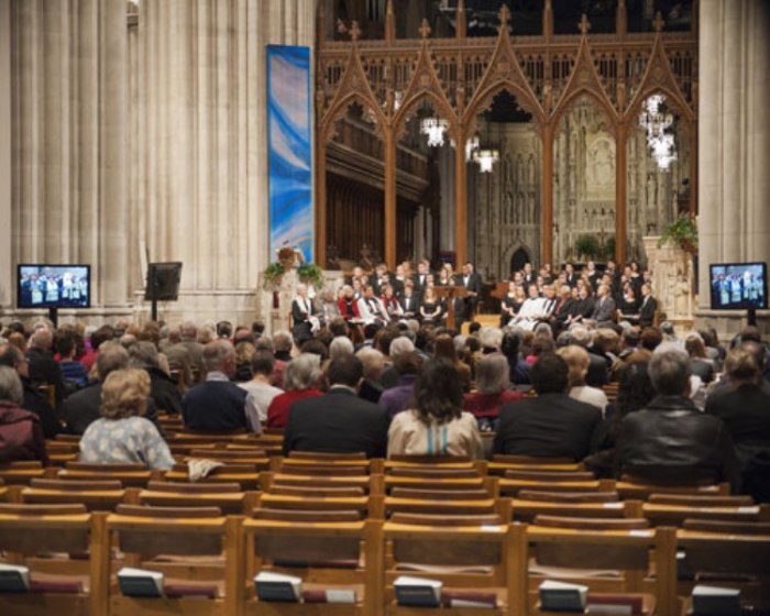 Christians gathered in the Washington National Cathedral on Dec. 17, 2011, for the Bethlehem Prayer Service.