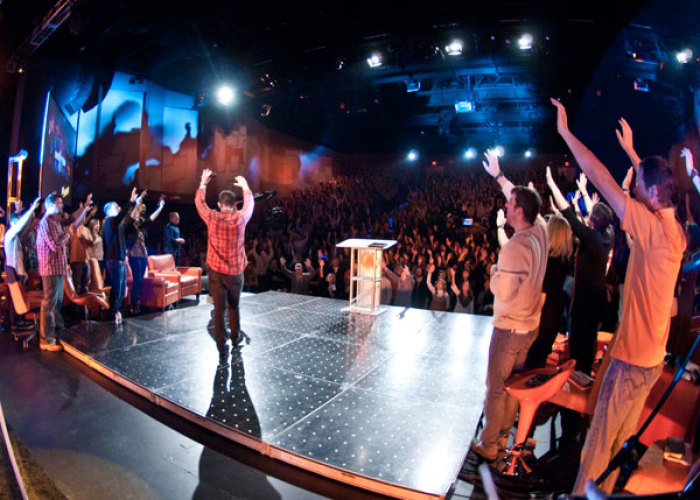 Thousands worship at the Code Orange Revival, Jan. 17, 2012. The revival took place at Elevation Church in Charlotte, N.C., Jan.11-22.