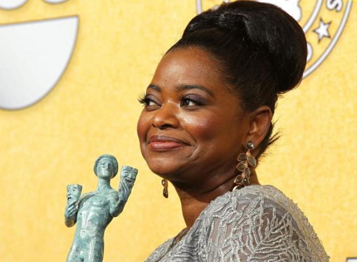 Octavia Spencer on the red carpet after winning a Screen Actors' Guild Award Jan. 29, 2012.