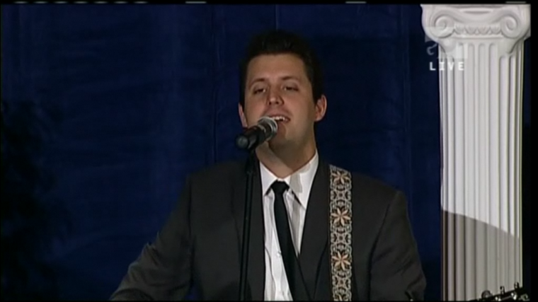 Travis Ryan, worship leader from Saddleback Church in California, performs during National Day of Prayer in Washington D.C. on May 3, 2012.