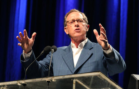 Bryant Wright delivers his last address as president of the Southern Baptist Convention, Tuesday, June 19, 2012.