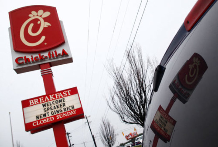 Chick-fil-A in Anderson, South Carolina January 21, 2012.