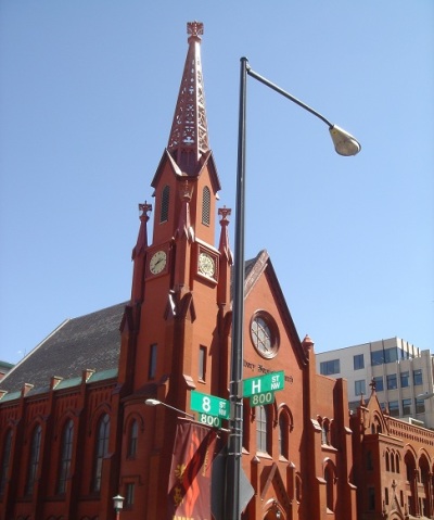 Calvary Baptist Church in Washington, D.C. seen in this undated photo.