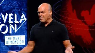 Evangelist Greg Laurie speaks on the subject of 'heaven' during sermon at Harvest Riverside, July 29, 2012.