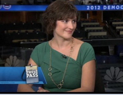 Sandra Fluke speaks on 'Meet the Press' before her speech at the Democratic National Convention on Sept. 5, 2012.