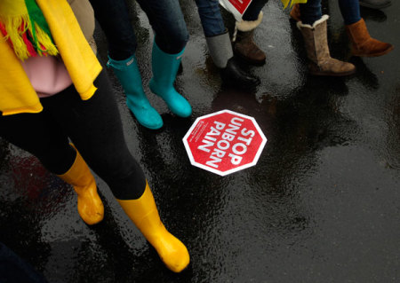 Pro-life demonstrators take part in the 'March for Life' in Washington January 23, 2012. Nearly 100,000 protesters marched to the U.S. Supreme Court to mark the 39th anniversary of the Court's landmark Roe v. Wade decision on abortion.