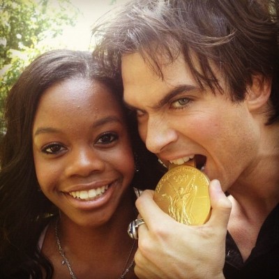 Gabby Douglas will make a cameo on Season 4 of 'The Vampire Diaries.'