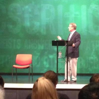 Dr. William Lane Craig 'eastwooding' Richard Dawkins at the Contending with Christianity's Critics conference on Saturday, September 29, 2012 at Watermark Community Church in Dallas, Texas.