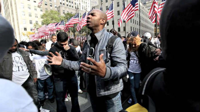 This image taken from a 'God Belongs In My City' promotional video shows participants in a previous NYC prayer walk.