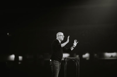 Passion movement founder Louie Giglio speaks at the Passion 2013 opening day on Jan. 1, 2013 in Atlanta, Georgia.