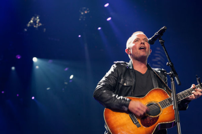 Award-winning Christian music artist Chris Tomlin sings at Passion 2013 in Atlanta, Georgia, from January 1-4, 2013.