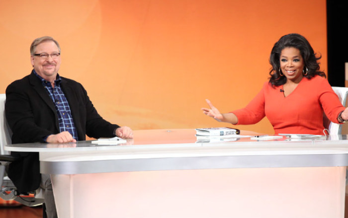 Saddleback Church Pastor Rick Warren and Oprah Winfrey appear in the Jan. 13 episode of 'Oprah's Lifeclass.'