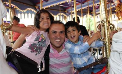 Pastor Saeed Abedini and his two children in this undated photo.