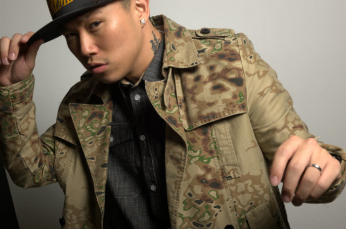 MC Jin shows off his wedding band.