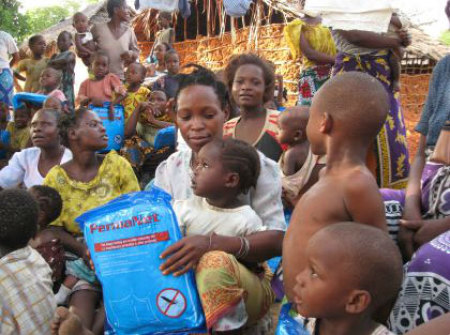 HIS Nets distributes insecticide-treated sleeping nets in Kenya in 2010.