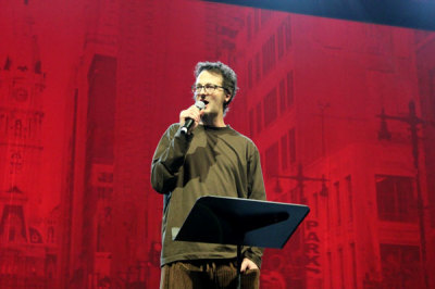 Shane Claiborne speaking at The Justice Conference, Philadelphia, Penn., Feb. 22, 2013.