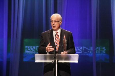 Dr. John MacArthur, the pastor-teacher of Grace Community Church in Sun Valley, Calif., president of The Master's College and Seminary, and featured teacher with the Grace to You media ministry, received the prestigious NRB Hall of Fame Award on Tuesday, March 5, 2013, in Nashville, Tenn.