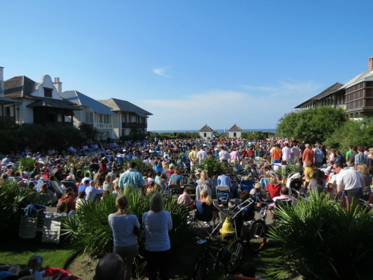 A view of a Chapel at the Beach Easter service in Rosemary Beach, Fla.